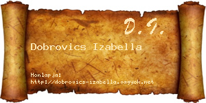 Dobrovics Izabella névjegykártya
